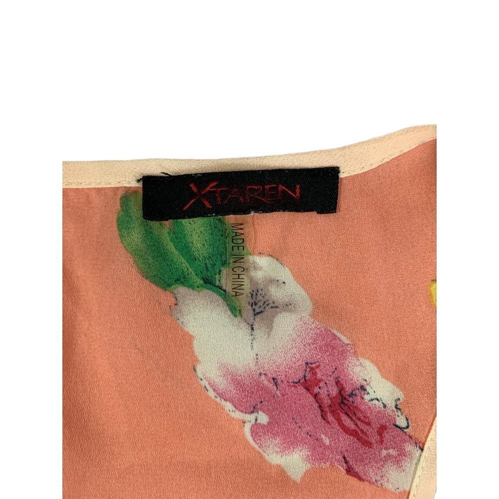 Xtaren Women's Floral Peach Tank Top - Picture 3 of 5